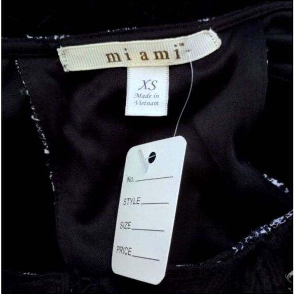 FRANCESCA'S MI AMI BLACK & WHITE BOHO INSPIRED DRESS SZ.XS EUC. - Picture 5 of 6